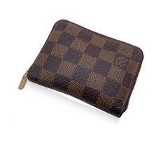 Louis Vuitton Brown Damier Ebene Canvas Zippy Coin Purse N63070