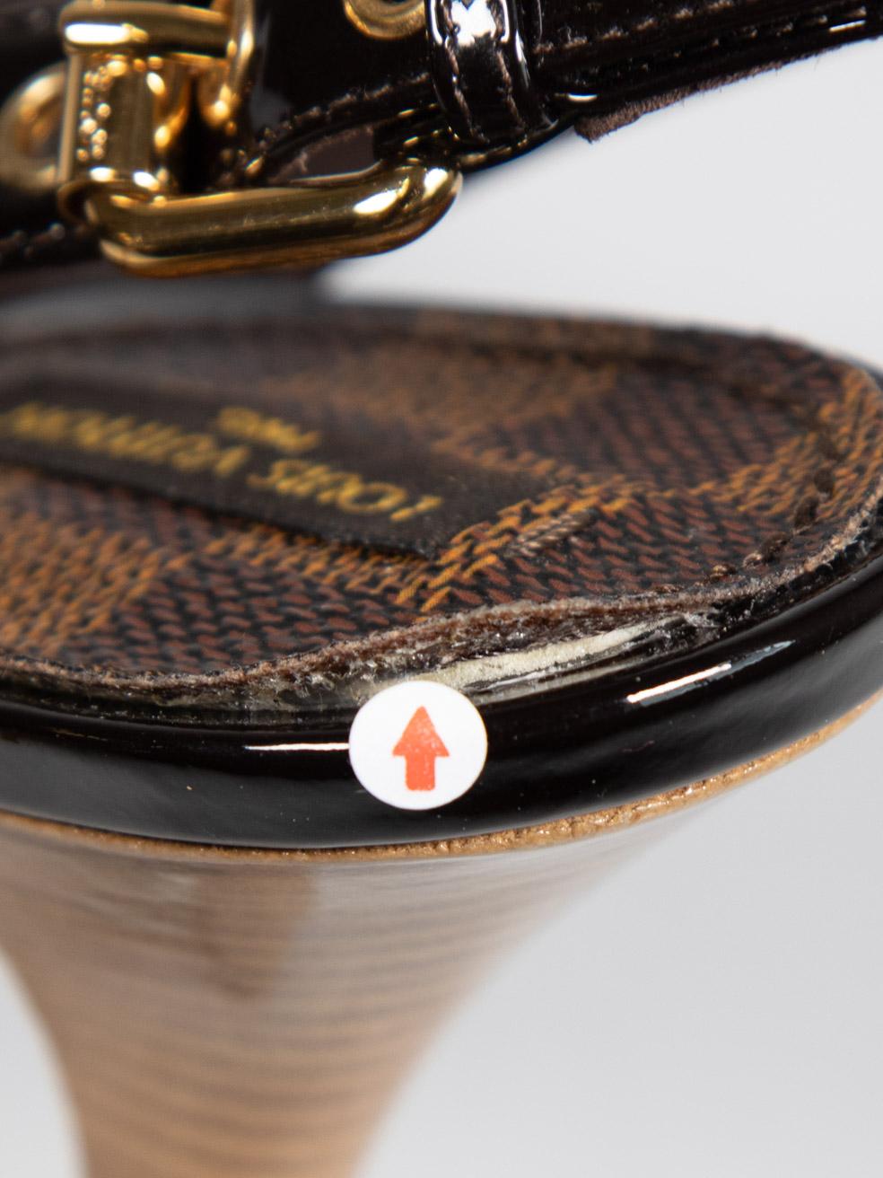 Louis Vuitton Brown Damier Ebene Cubes Pumps Size IT 38 1
