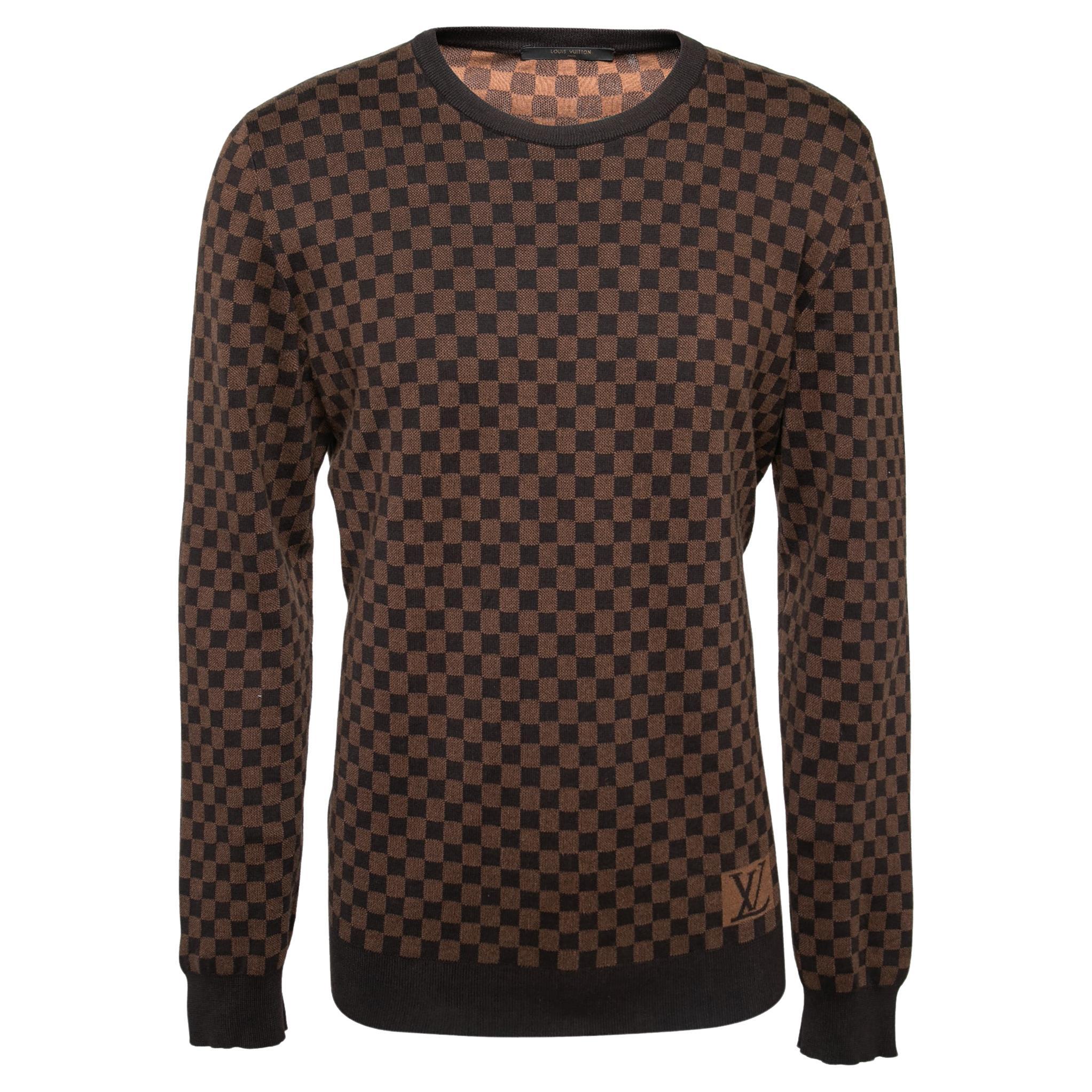Monogram Silk Sweater Dress  Luxury Brown  LOUIS VUITTON