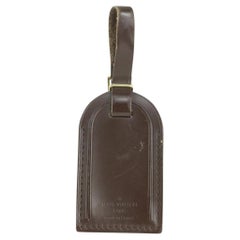 Louis Vuitton Brown Damier Ebene Leather Luggage Tag 1217lv22