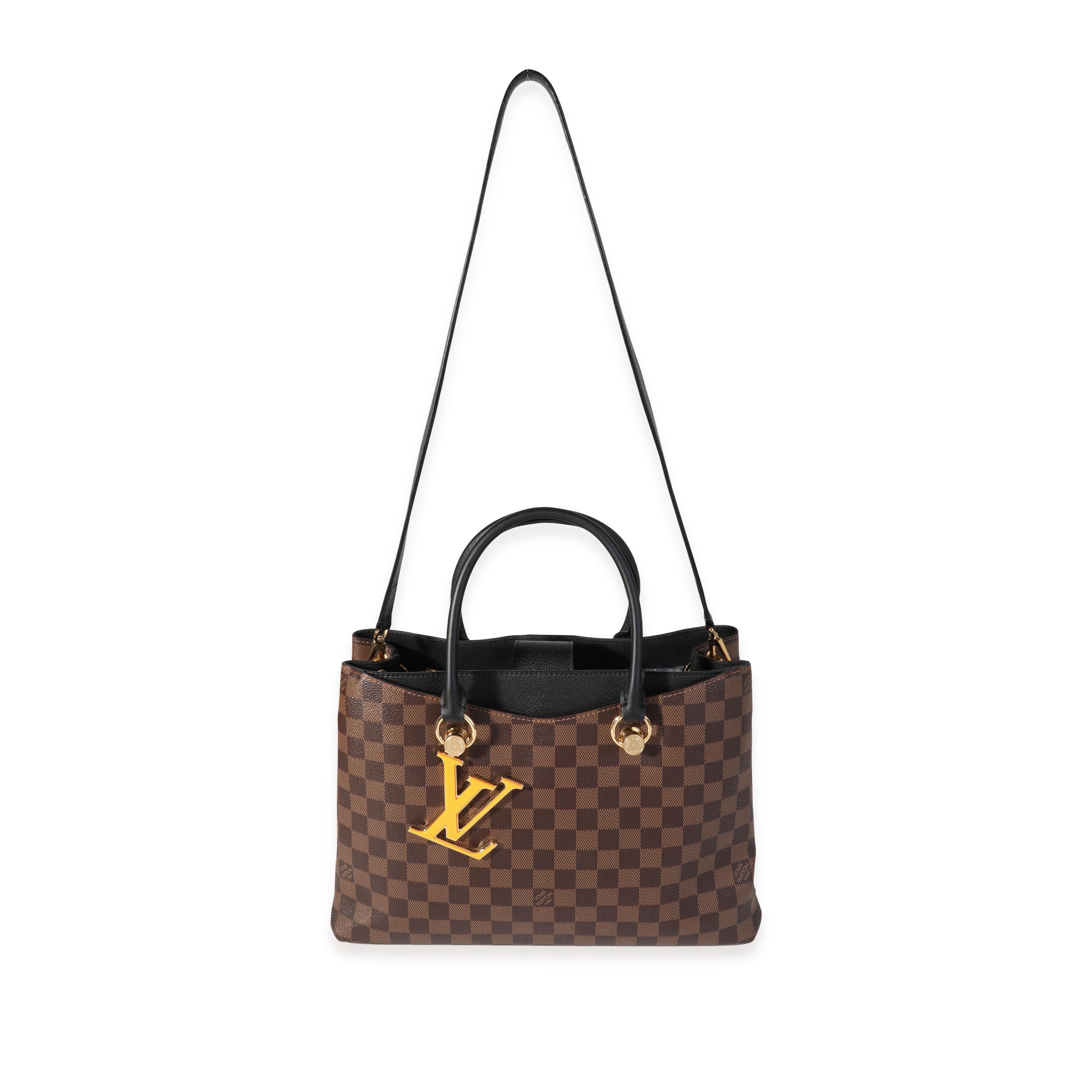 Listing Title: Louis Vuitton Brown Damier Ebene LV Riverside Bag
SKU: 119634
MSRP: 2980.00
Condition: Pre-owned (3000)
Handbag Condition: Very Good
Condition Comments: Light scuffs at exterior corners and feet hardware. Minor wear and pilling at