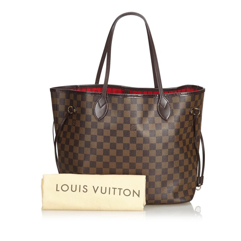 Louis Vuitton Brown Damier Ebene Neverfull MM For Sale at 1stdibs