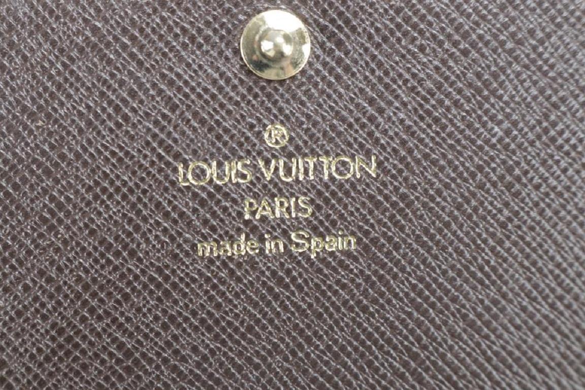 Gray Louis Vuitton Brown Damier Ebene Snap 20lk0116 Wallet For Sale