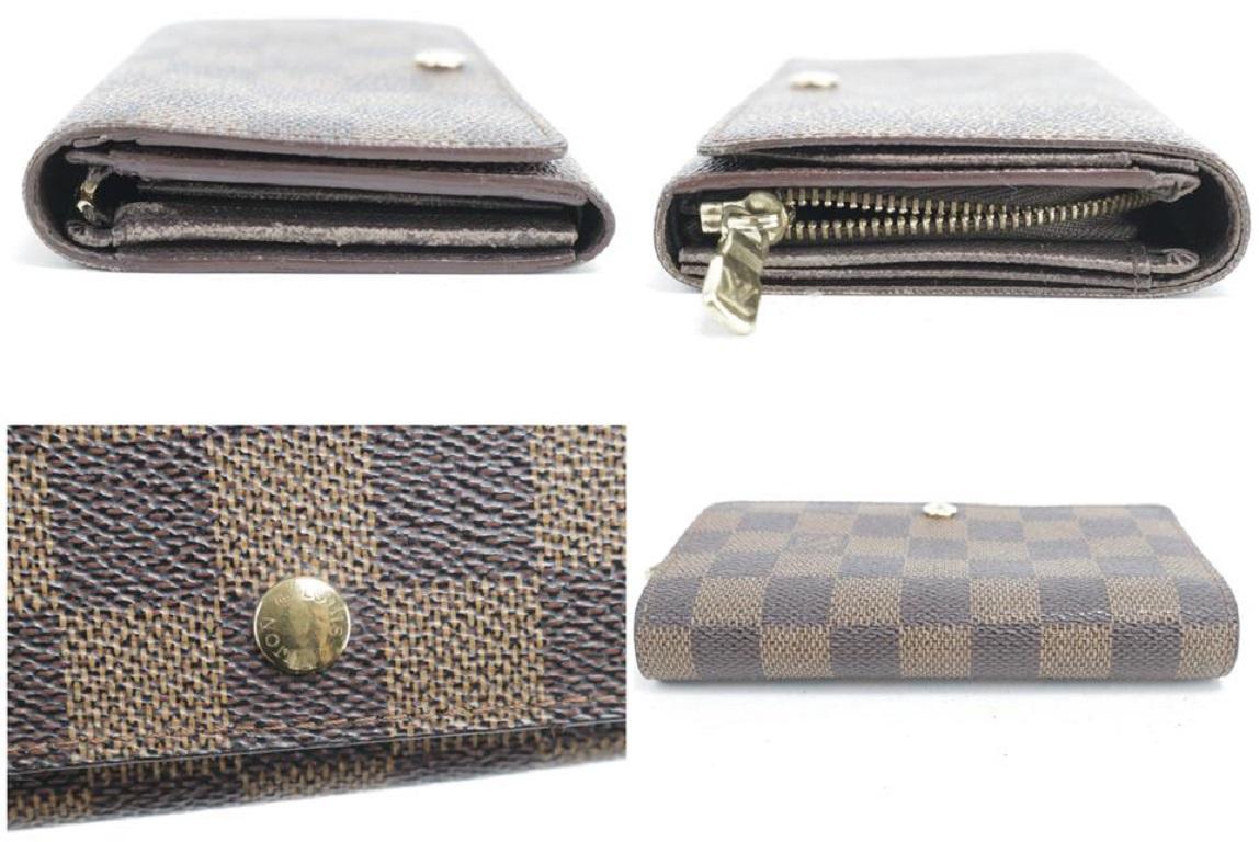 Louis Vuitton Brown Damier Ebene Snap 20lk0116 Wallet In Good Condition For Sale In Dix hills, NY