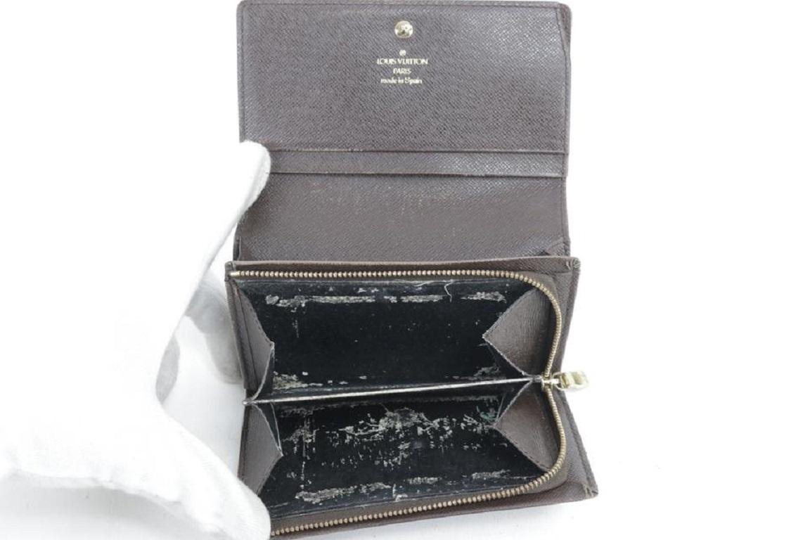 Women's Louis Vuitton Brown Damier Ebene Snap 20lk0116 Wallet For Sale