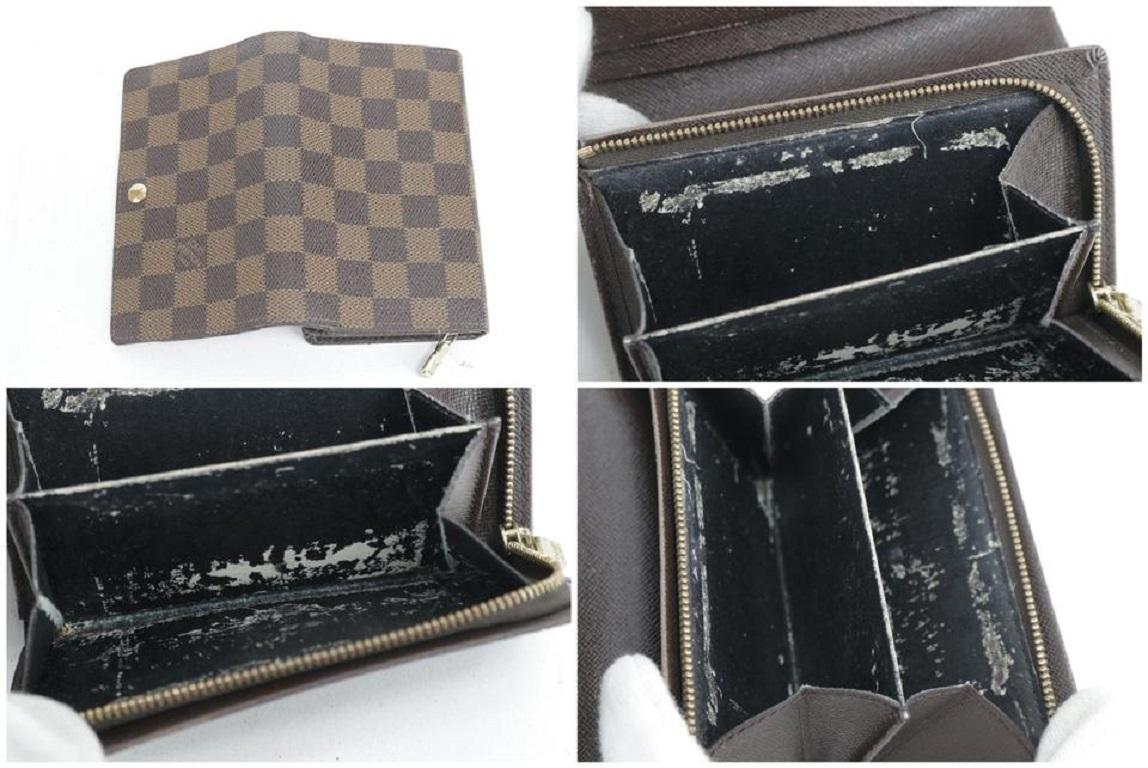Louis Vuitton Brown Damier Ebene Snap 20lk0116 Wallet For Sale 1