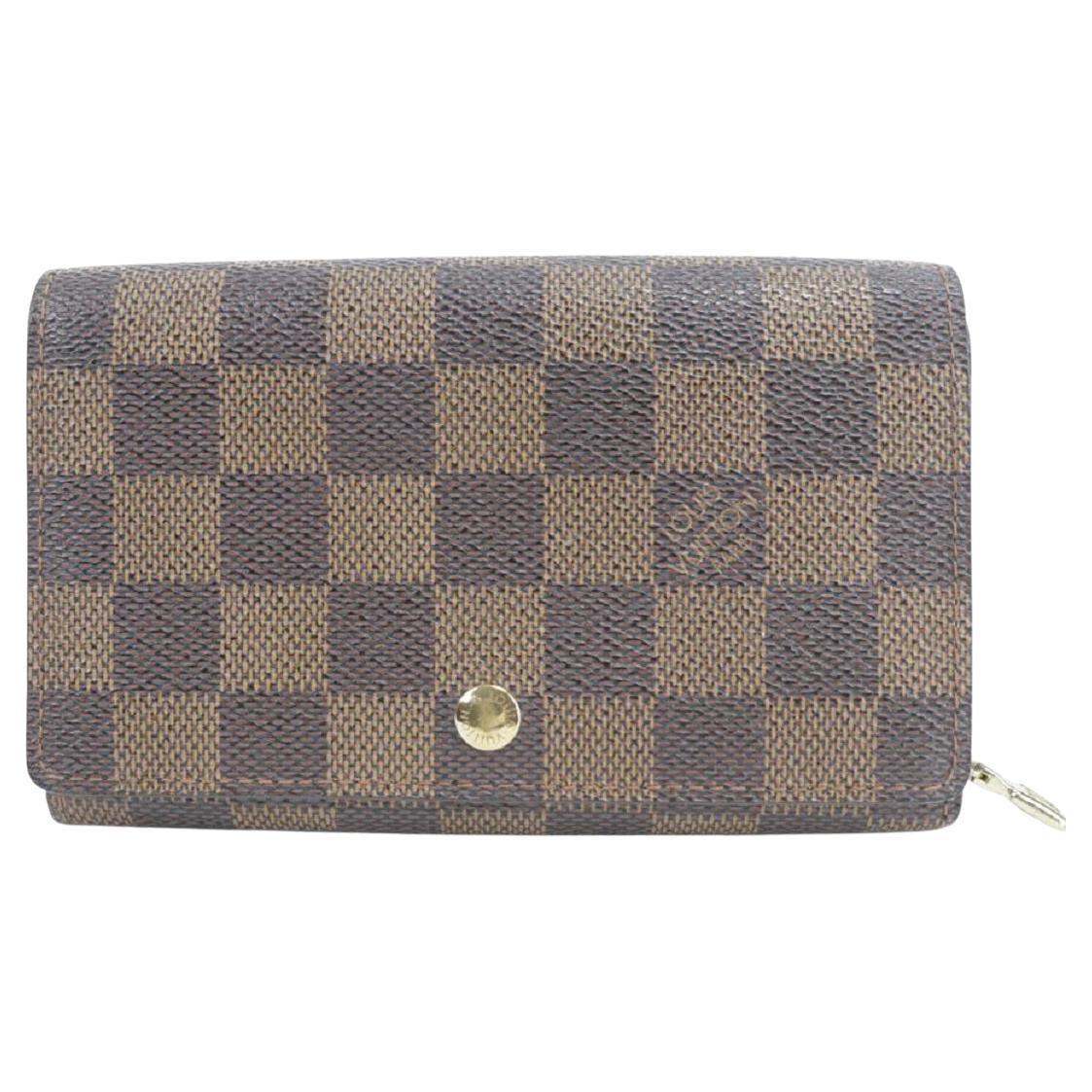 Louis Vuitton Brown Damier Ebene Snap 20lk0116 Wallet For Sale