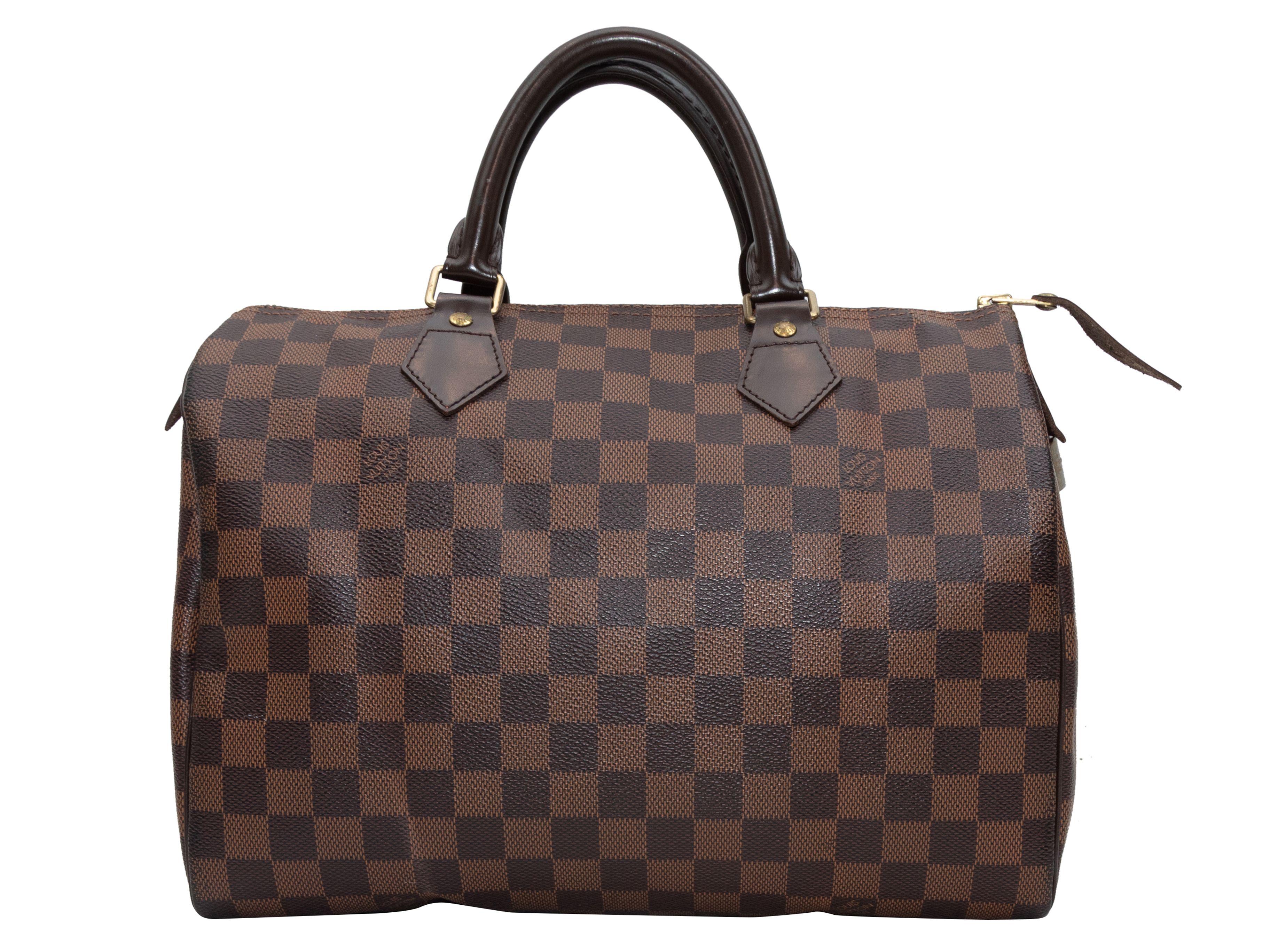 Black Louis Vuitton Brown Damier Ebene Speedy 30 2011 Handbag