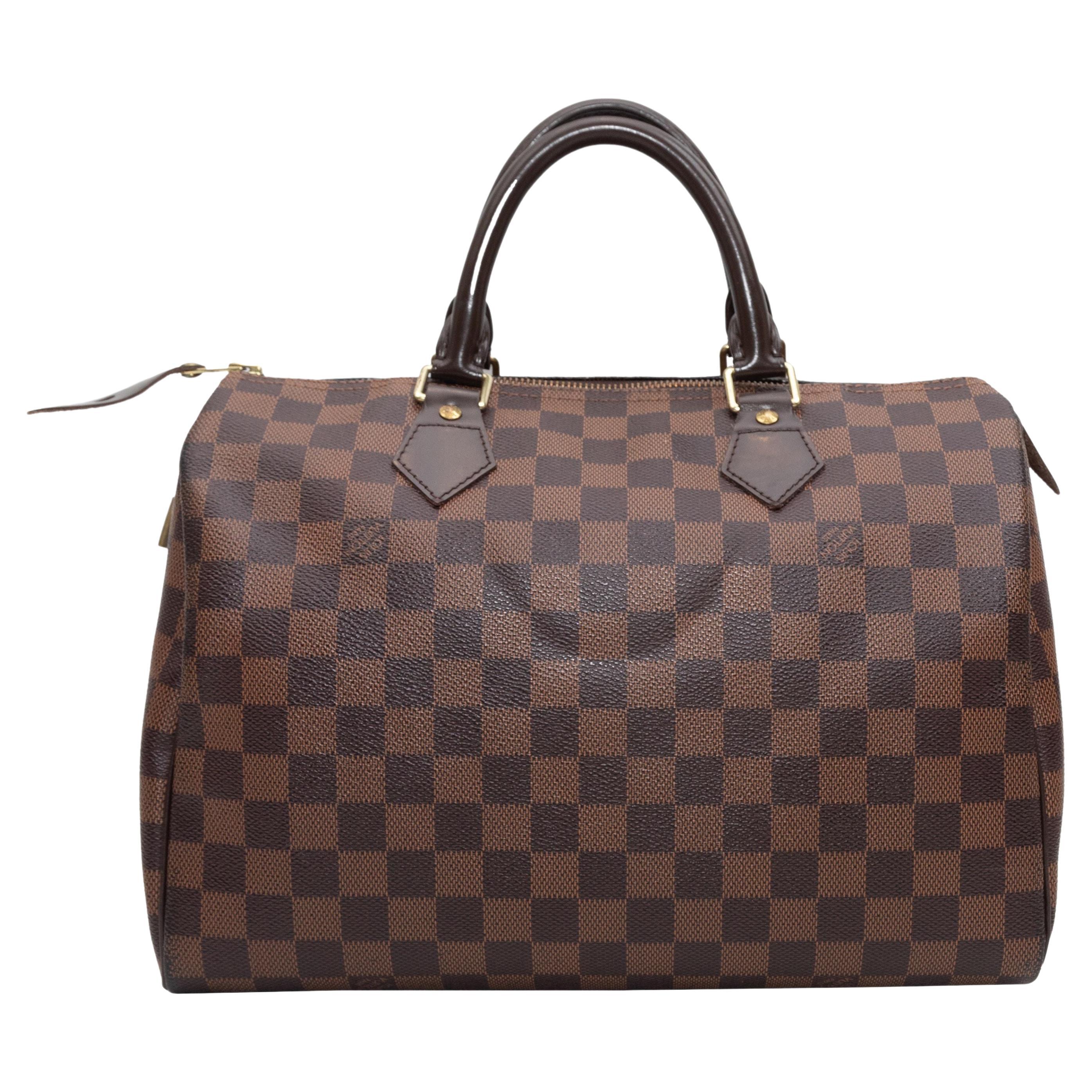 Louis Vuitton Brown Damier Ebene Speedy 30 2011 Handbag