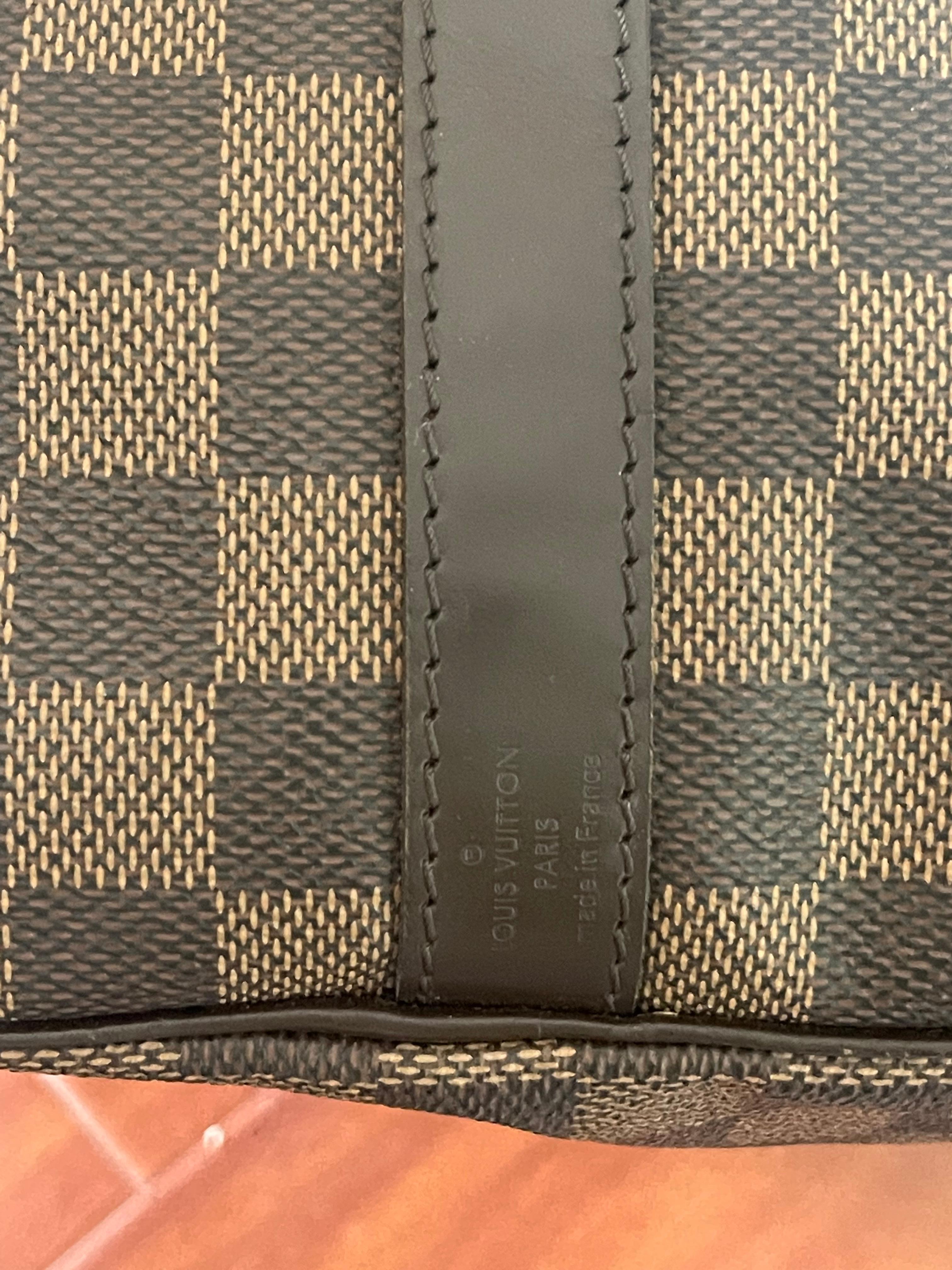 Louis Vuitton Brown Damier Ebene Speedy 35 Bandouliere Boston Bag For Sale 7