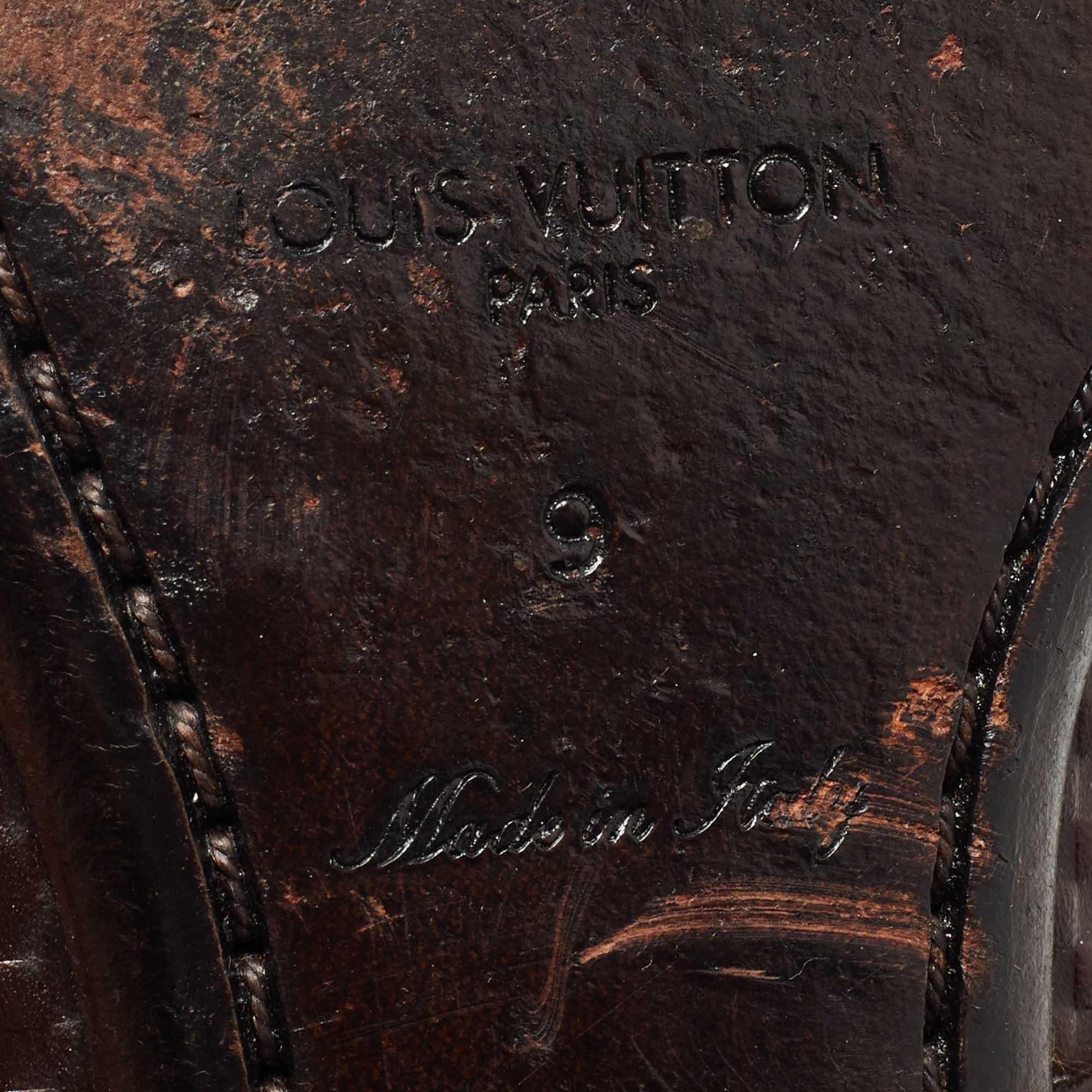 Louis Vuitton Brown Damier Leather Slip On Derby Size 43 4