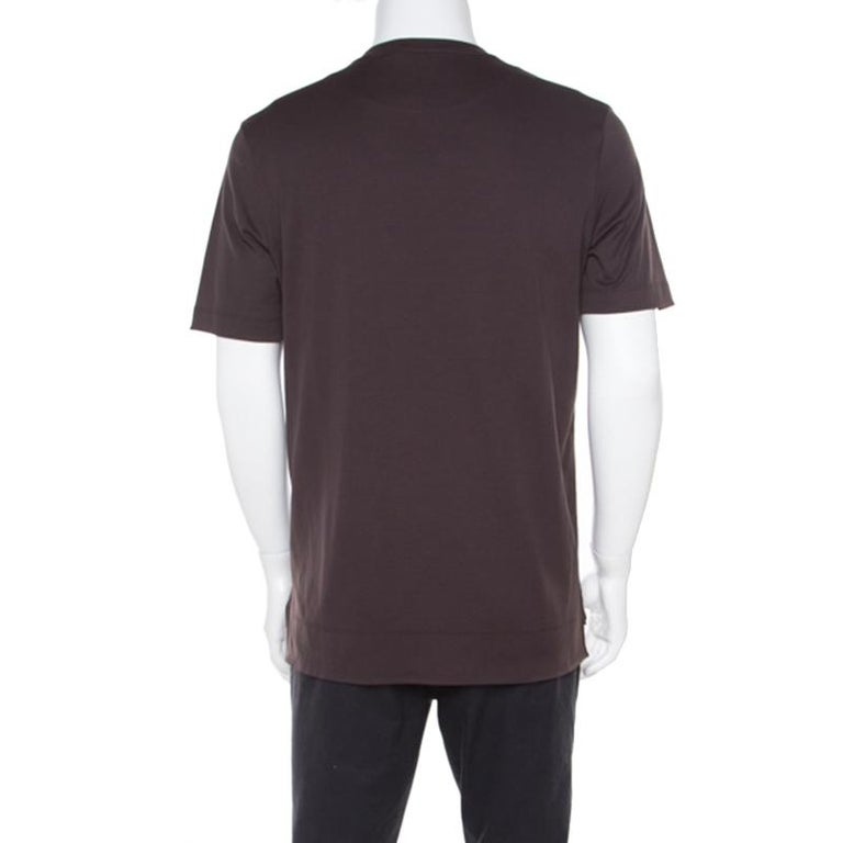 Louis Vuitton Brown Damier Pocket Trim Detail Short Sleeve T-Shirt M For  Sale at 1stDibs