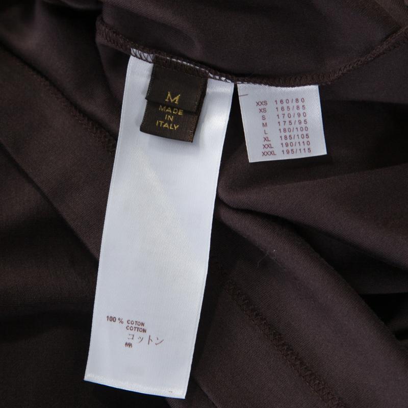 Black Louis Vuitton Brown Damier Pocket Trim Detail Short Sleeve T-Shirt M