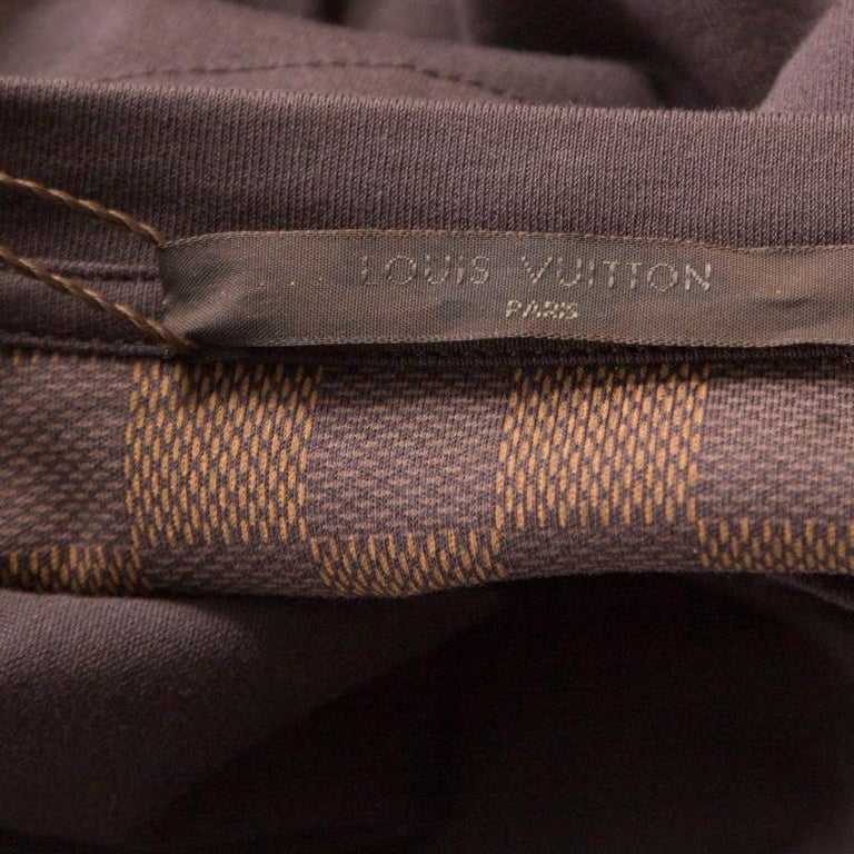 Louis Vuitton Brown Cotton Damier Ebene Button Front Shirt M Louis Vuitton