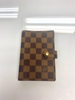 Agenda Louis Vuitton marron à imprimé damier
