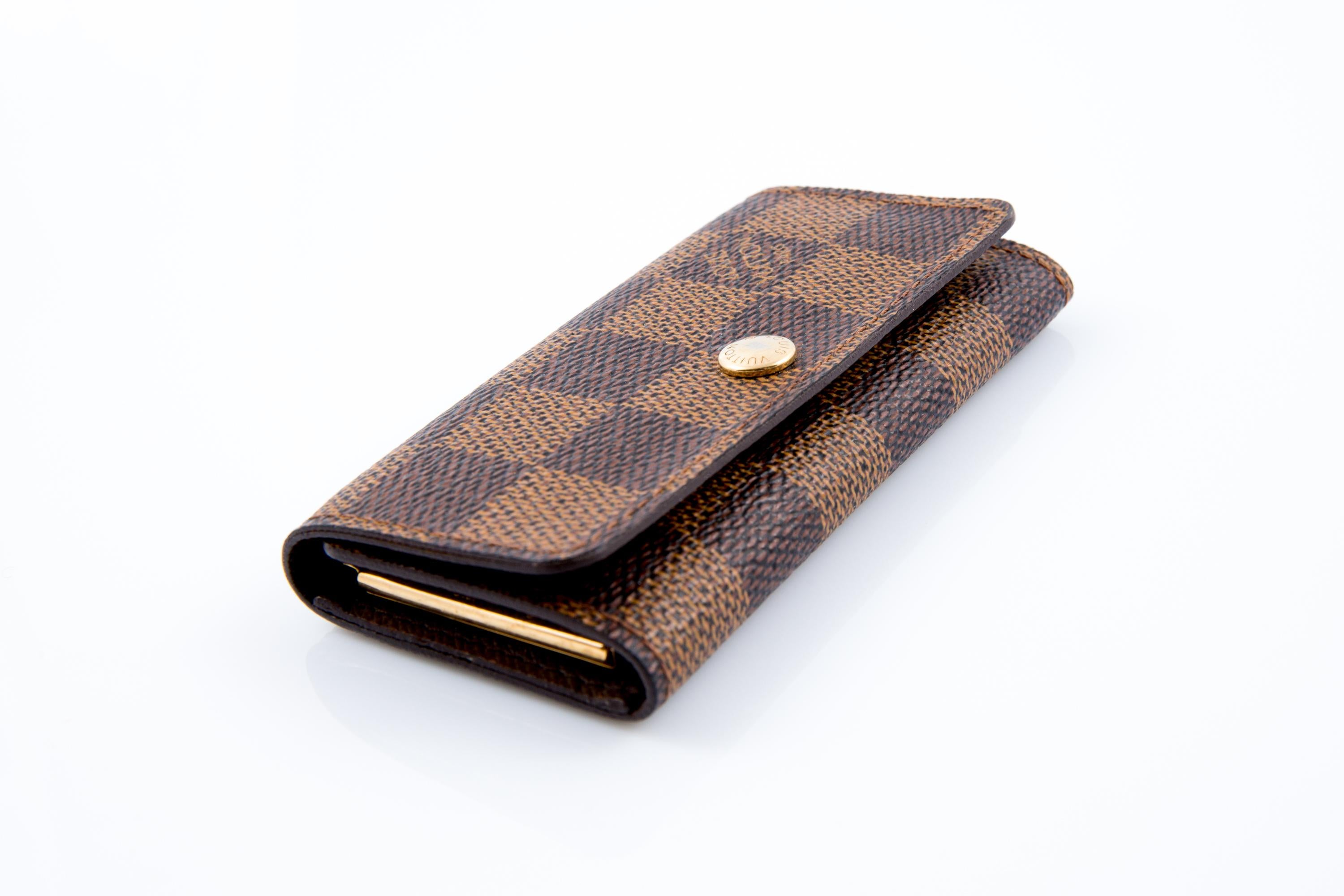 Marron Porte-clés à quatre crochets Louis Vuitton Monogramme Damiers marron en vente