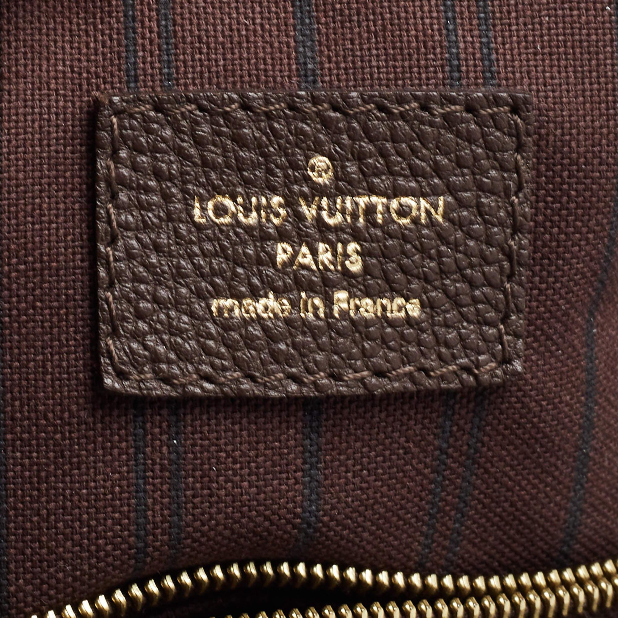 Louis Vuitton Brown Earth Monogram Empreinte Leather Lumineuse PM Bag For Sale 8