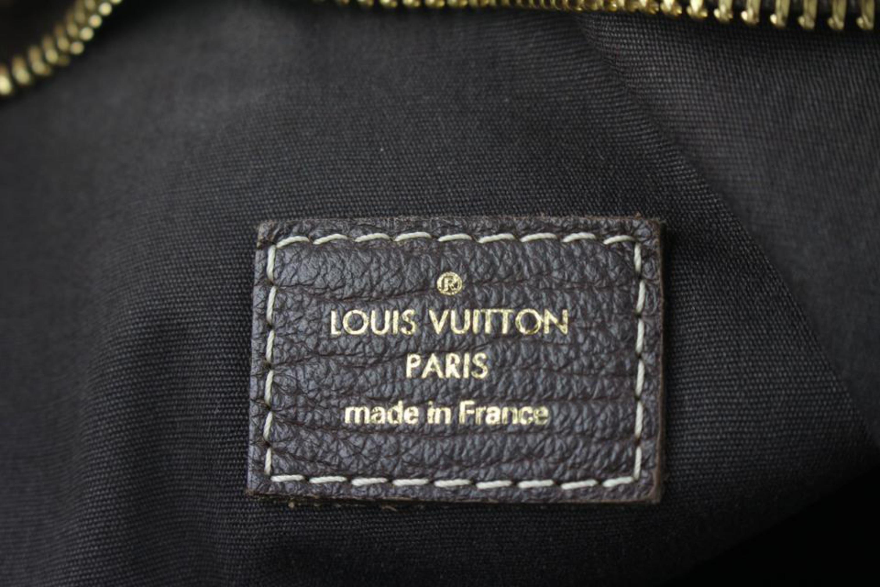 Louis Vuitton Brown Ebene Monogram Mini Lin Manon MM Artsy Hobo Galliera Bag 927 For Sale 3
