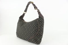 Louis Vuitton Brown Ebene Monogram Mini Lin Manon MM Artsy Hobo Galliera Bag
