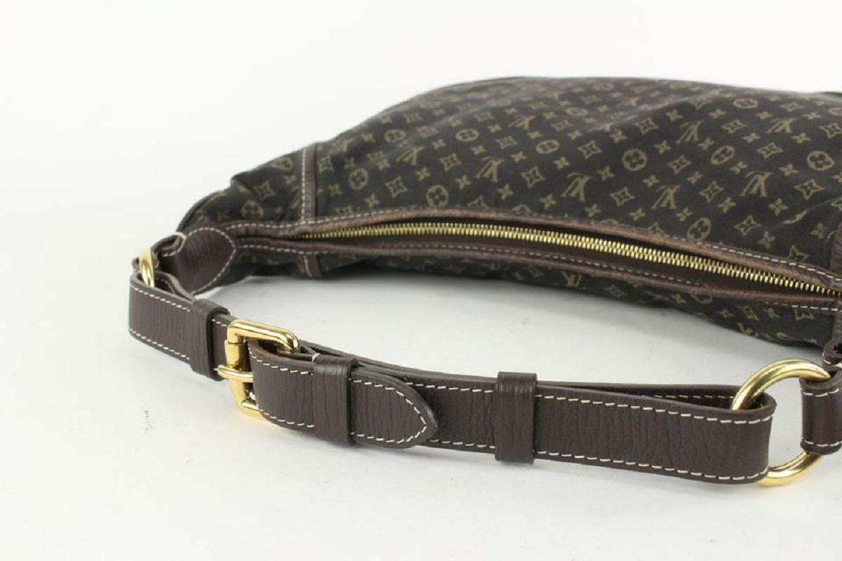 Black Louis Vuitton Brown Ebene Monogram Mini Lin Manon MM Artsy Hobo Galliera Bag For Sale