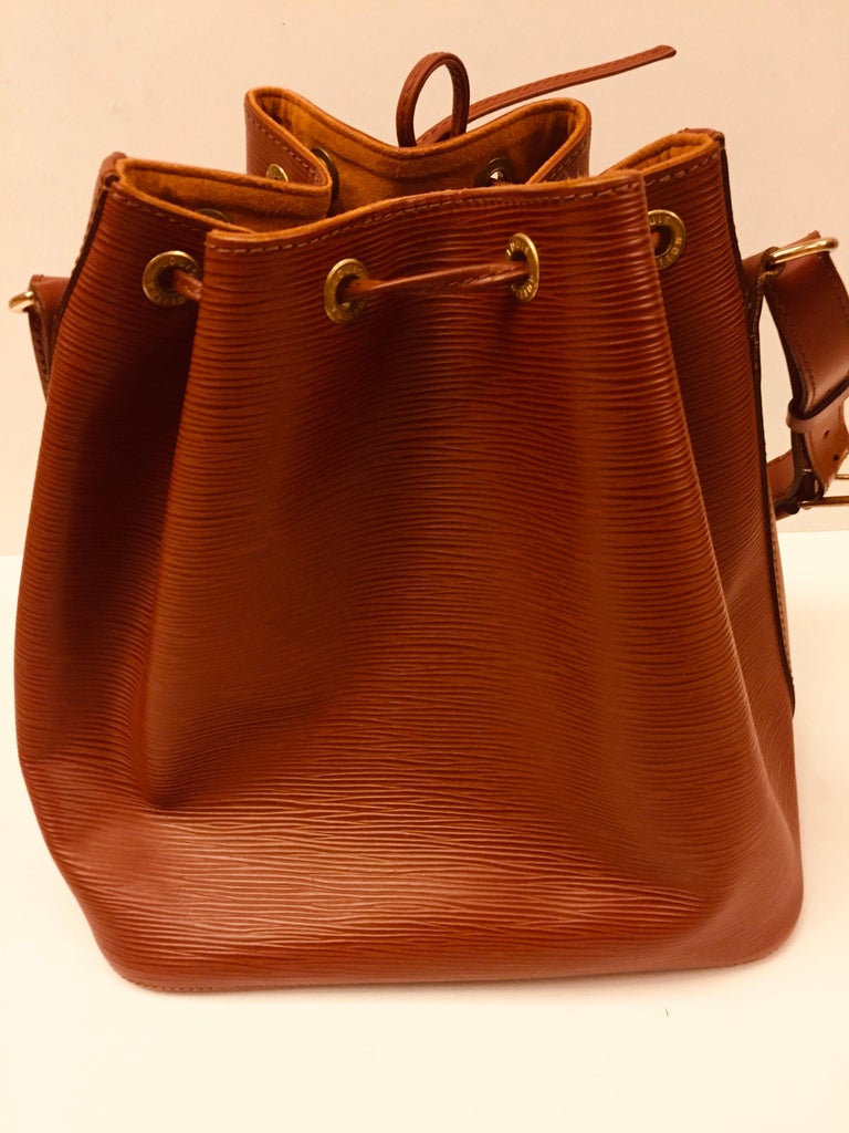 Louis Vuitton Brown Epi Bucket Drawstring Bag