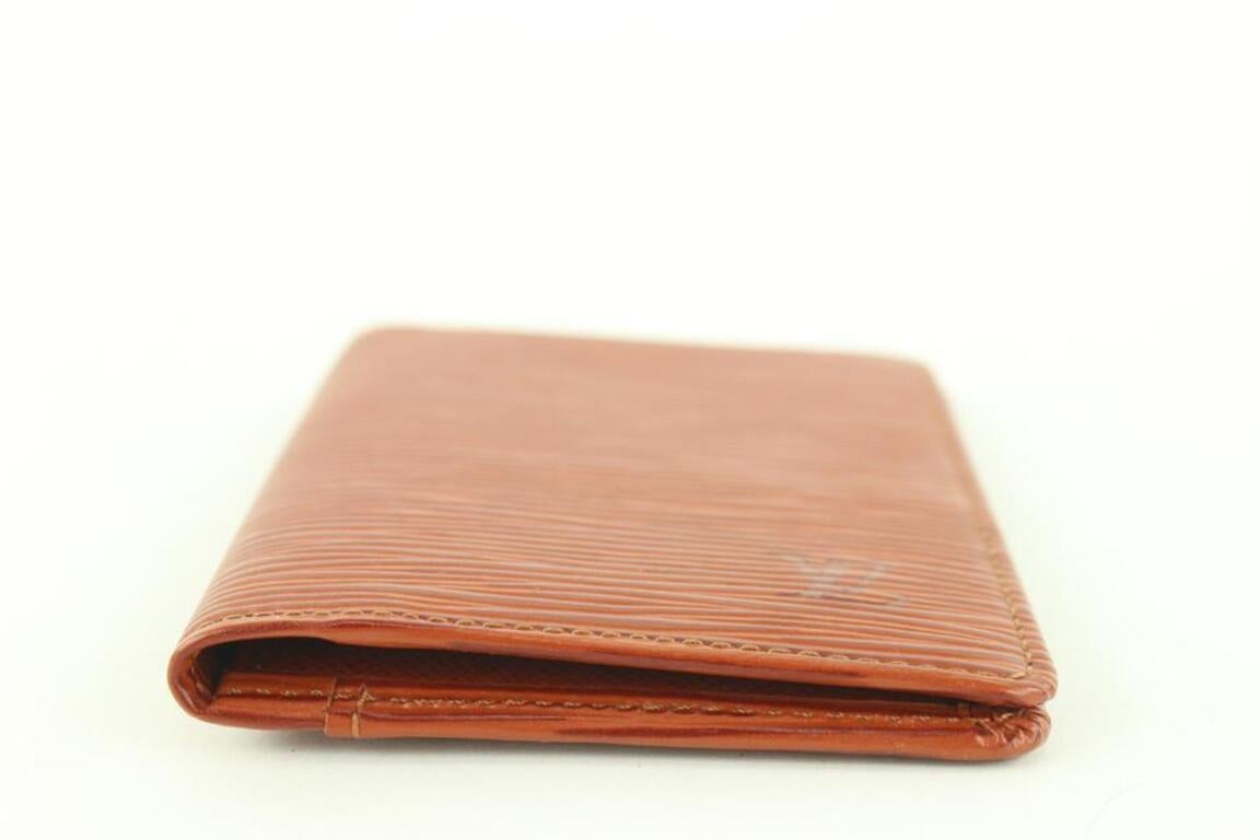 Louis Vuitton Brown Epi Card Holder Porte Cartes Wallet Case 91lvs427 2