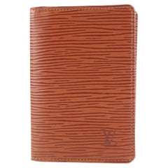 Vintage Louis Vuitton Brown Epi Card Holder Porte Cartes Wallet Case 91lvs427