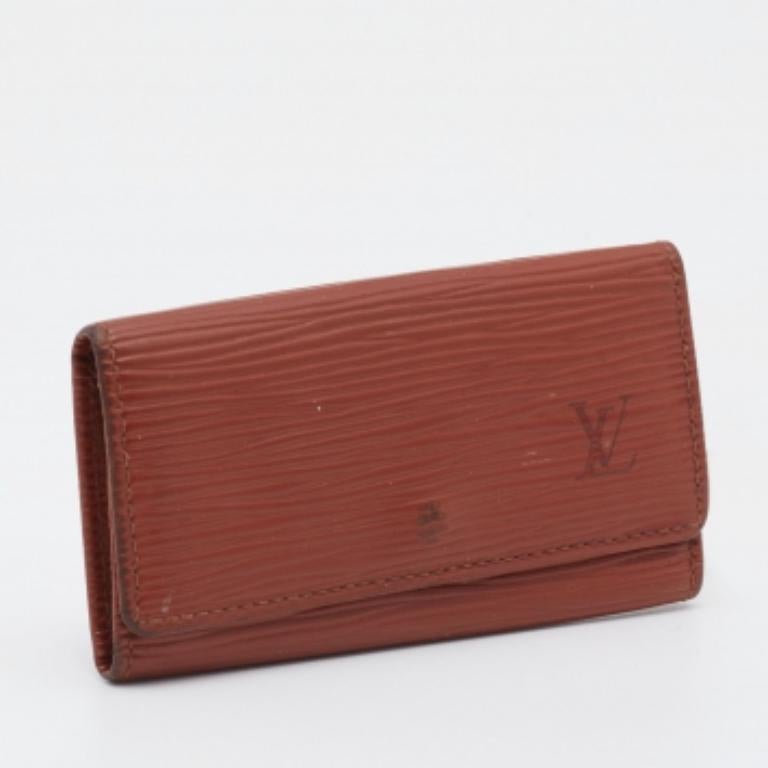 Louis Vuitton Brown Epi Leather 4 Key Holder For Sale 5