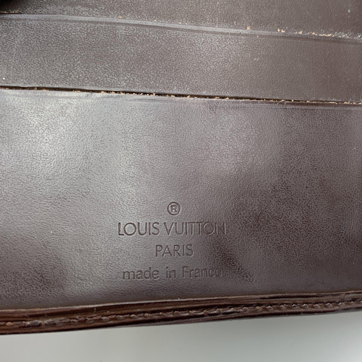 Louis Vuitton Brown Epi Leder Kompaktes Portemonnaie Münzgeldbörse im Angebot 3