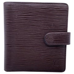 Louis Vuitton Brown Epi Leather Compact Wallet Coin Purse Louis Vuitton Brown Epi Leather Compact Wallet Coin Purse