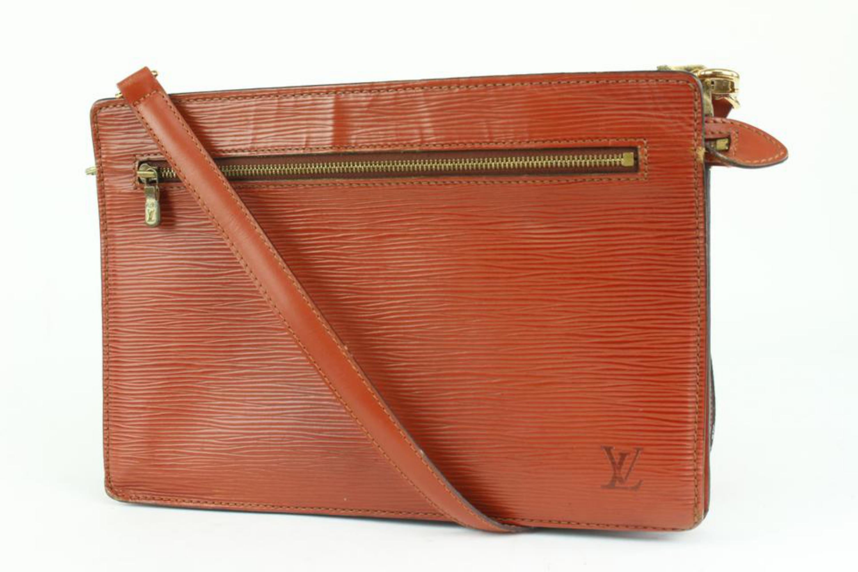 Louis Vuitton Brown Epi Leather Enghien 2way Bag with Strap 9lv1022 For Sale 6