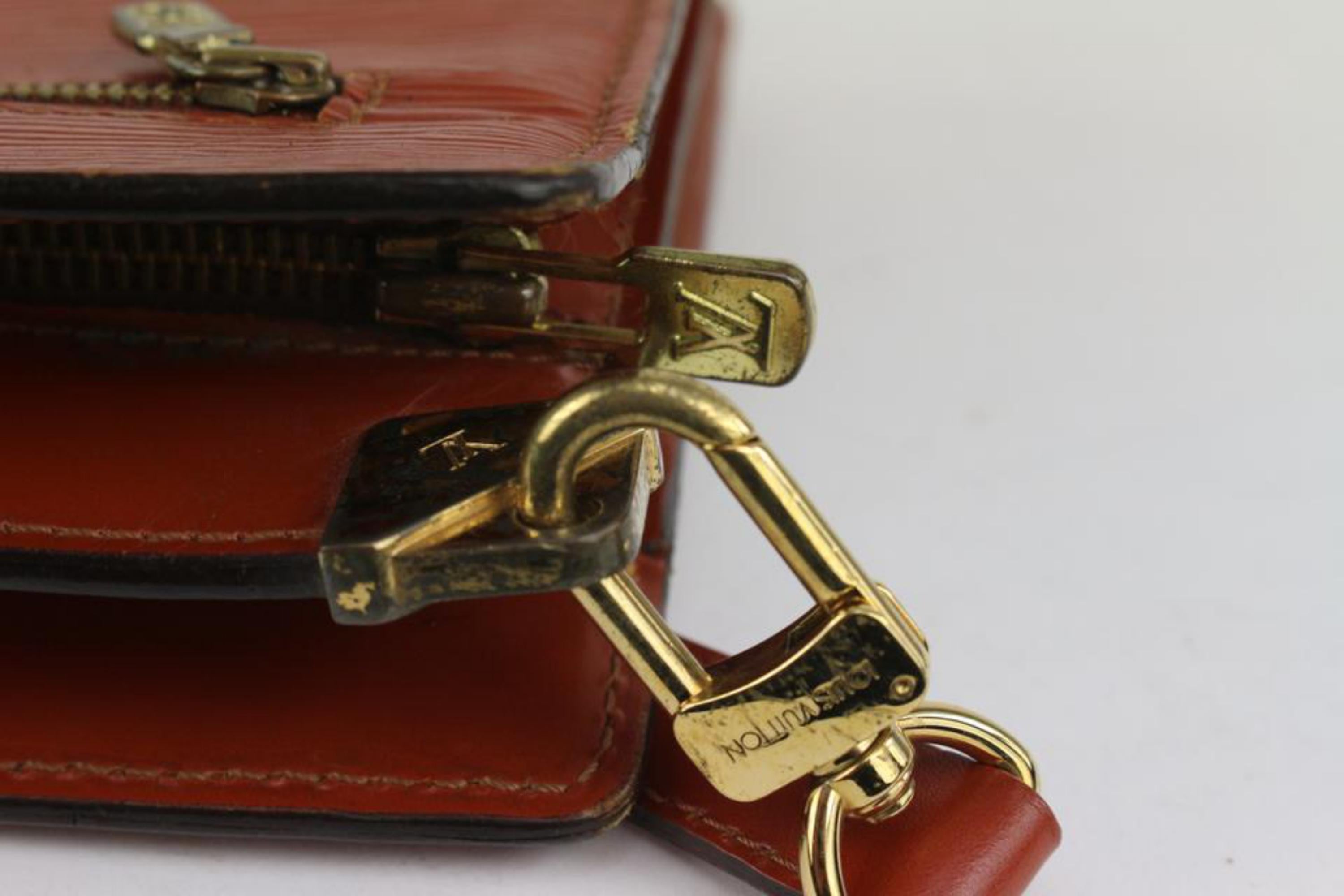 Women's Louis Vuitton Brown Epi Leather Enghien 2way Bag with Strap 9lv1022 For Sale