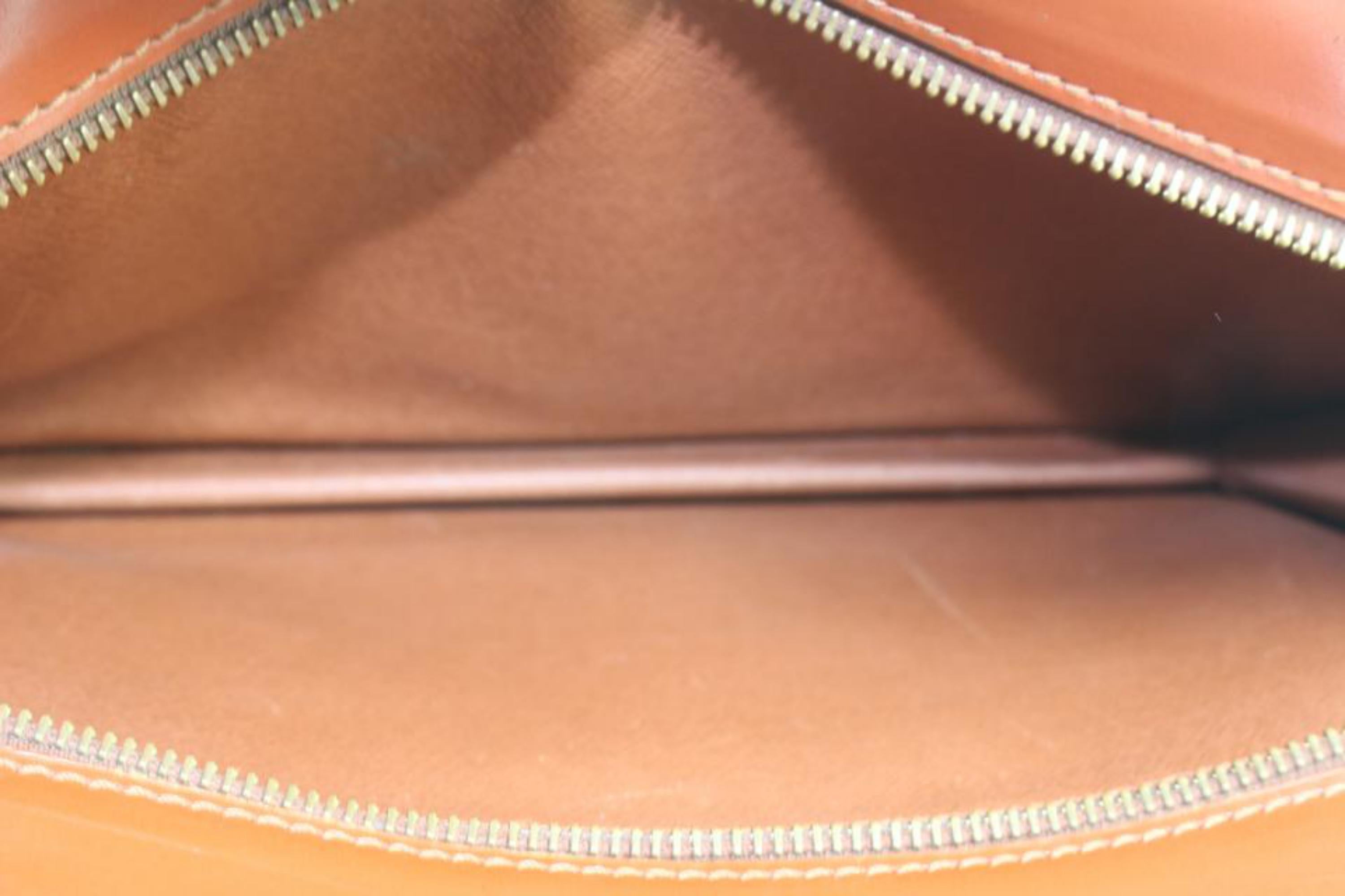 Louis Vuitton Braun Epi Leder Enghien 2way Tasche mit Riemen 9lv1022 im Angebot 3