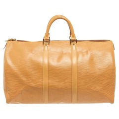 Braune Epi Leder Keepall 50 Weekend/ Travel Bag von Louis Vuitton