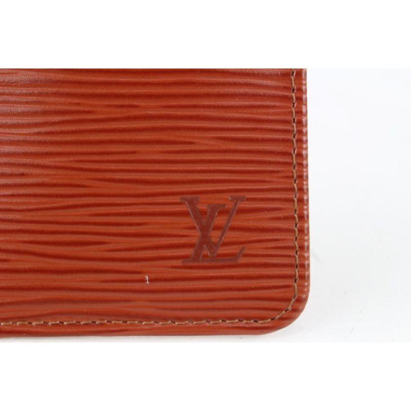 Louis Vuitton Brown Epi Leather Key Pouch Pochette Cles 917lv12 For Sale 6