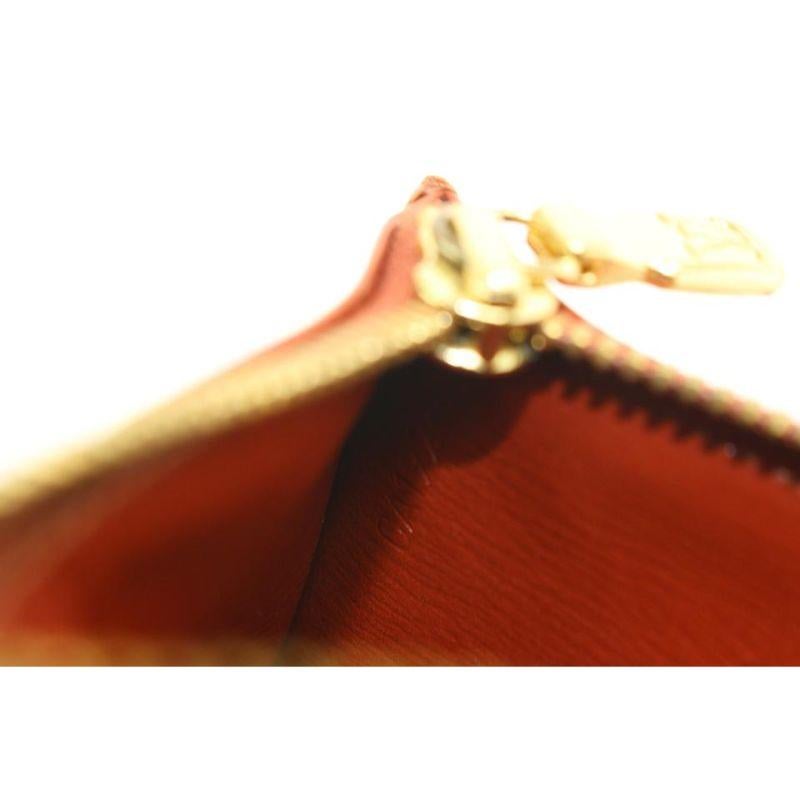 Louis Vuitton Braun Epi Leder Schlüsselanhänger Pochette Klappe 917lv12 im Zustand „Gut“ im Angebot in Dix hills, NY