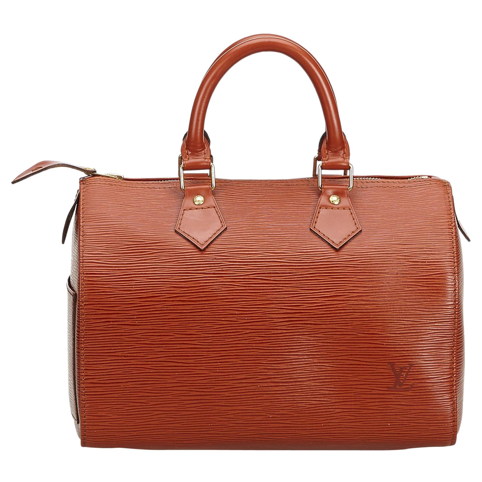 Louis Vuitton Brown Epi Leather Leather Epi Speedy 25 France at 1stDibs