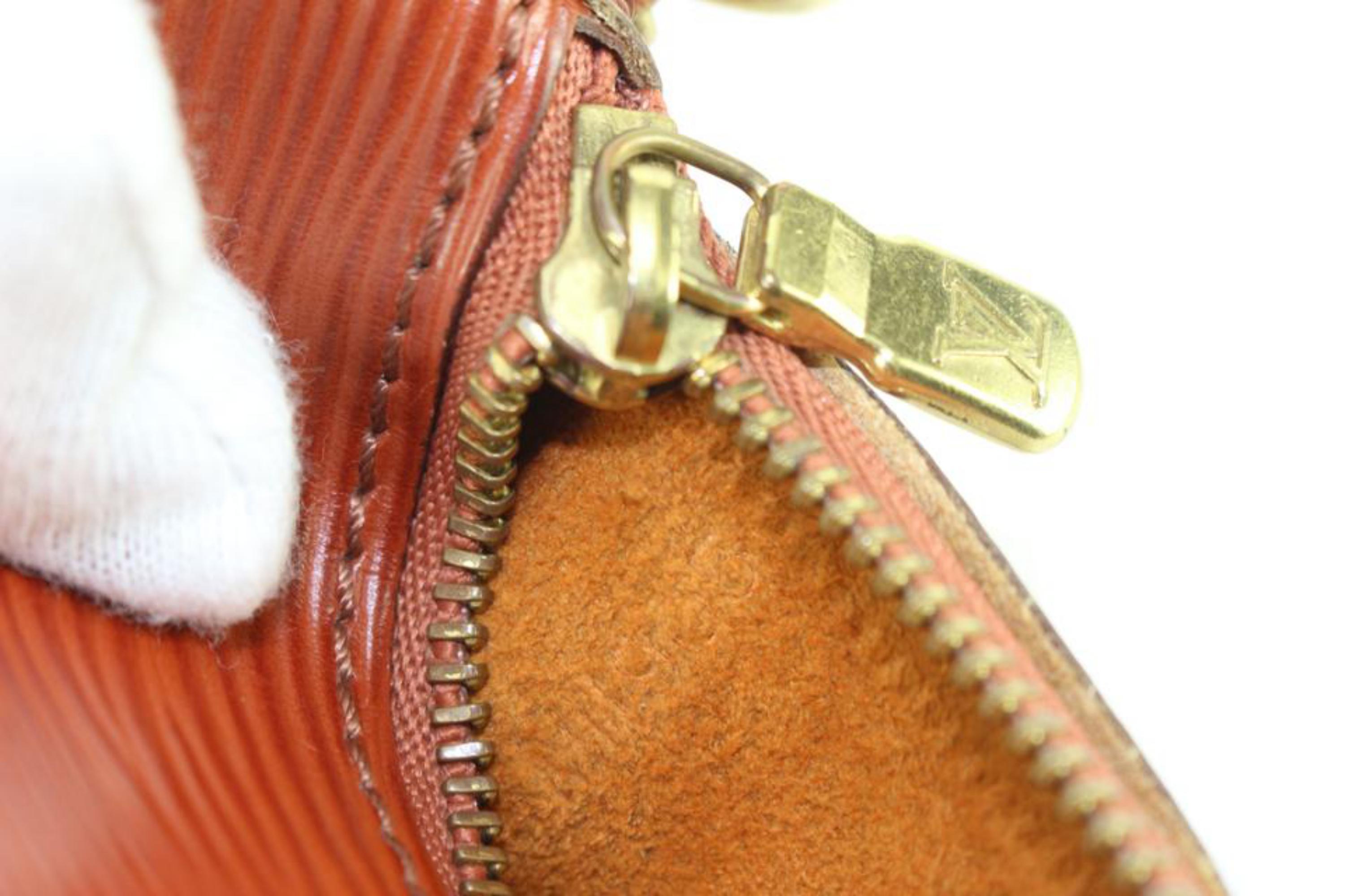Louis Vuitton Brown Epi Leather Mini Soufflot Papillon Wristlet Pouch 31lk62s 7