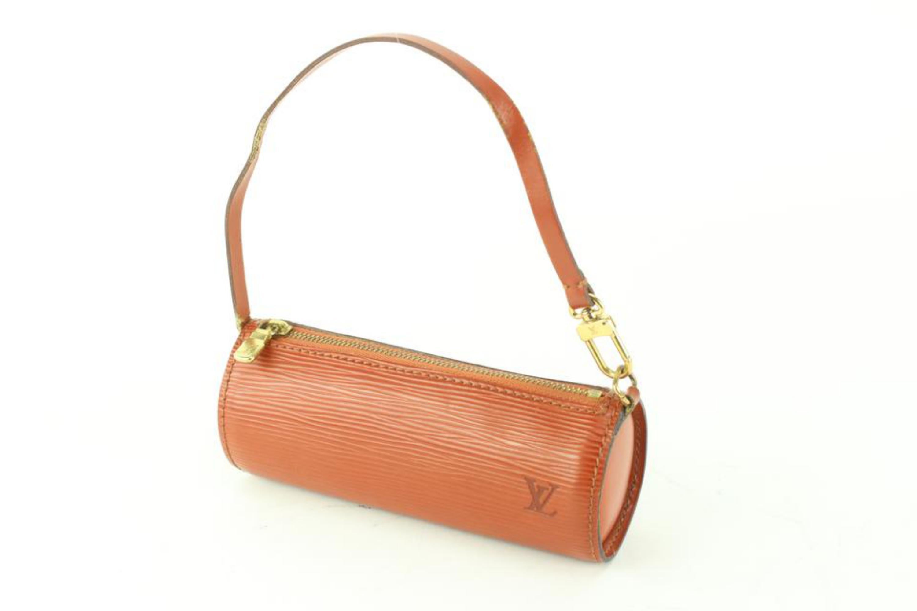 Louis Vuitton Brown Epi Leather Mini Soufflot Papillon Wristlet Pouch 31lk62s 8