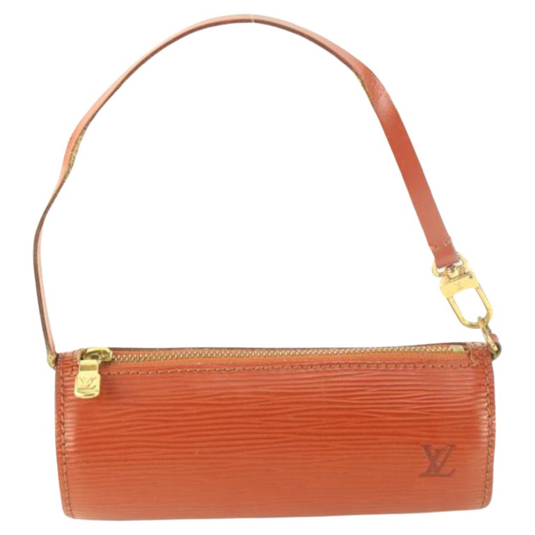 Vintage Louis Vuitton Soufflot Cipango Gold Epi leather bag + pouch For  Sale at 1stDibs