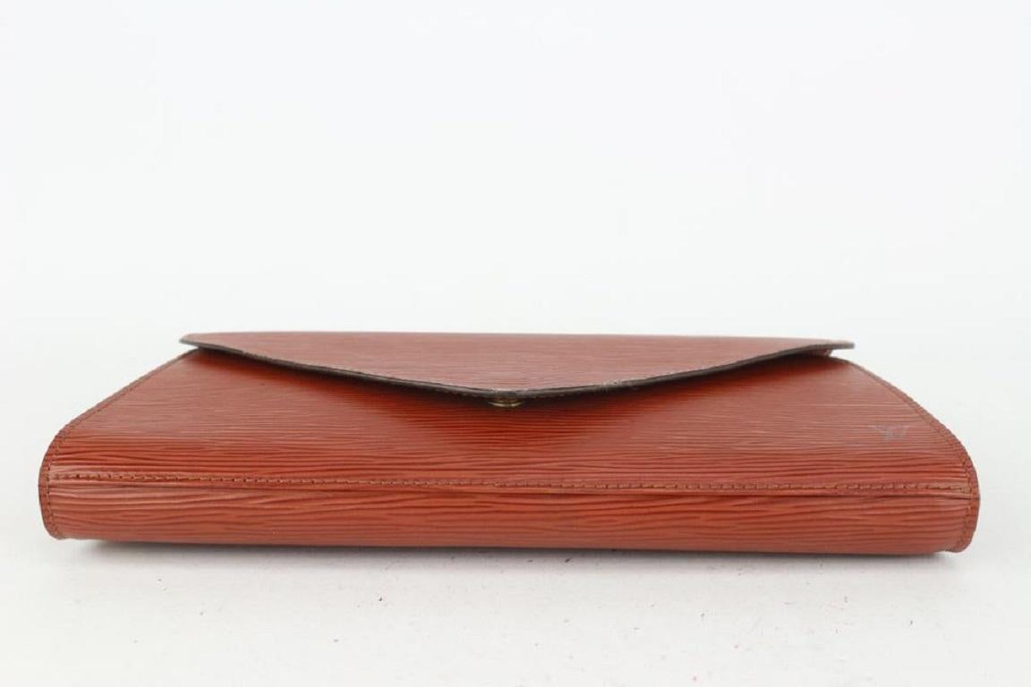 Women's Louis Vuitton Brown Epi Leather Pochette Art Deco Envelope Clutch Bag 48lvs723