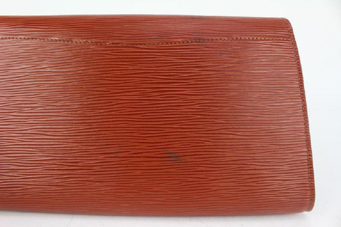 Louis Vuitton Brown Epi Leather Pochette Art Deco Envelope Clutch Bag 48lvs723 3