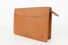 Louis Vuitton - Pochette pour homme en cuir épi marron 51lvs723