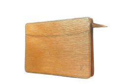Louis Vuitton Brown Epi Leather Pochette Homme Envelope Clutch 7LV910