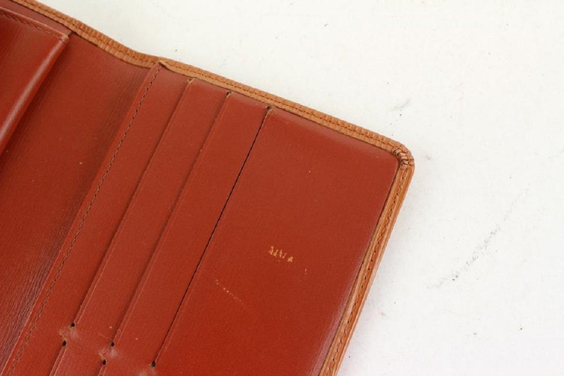 Louis Vuitton Brown Epi Leather Porte Tresor Trifold Long Wallet 720lvs622 For Sale 8