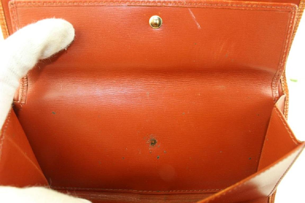 Louis Vuitton Brown Epi Leather Porte Tresor Trifold Long Wallet 720lvs622 For Sale 3