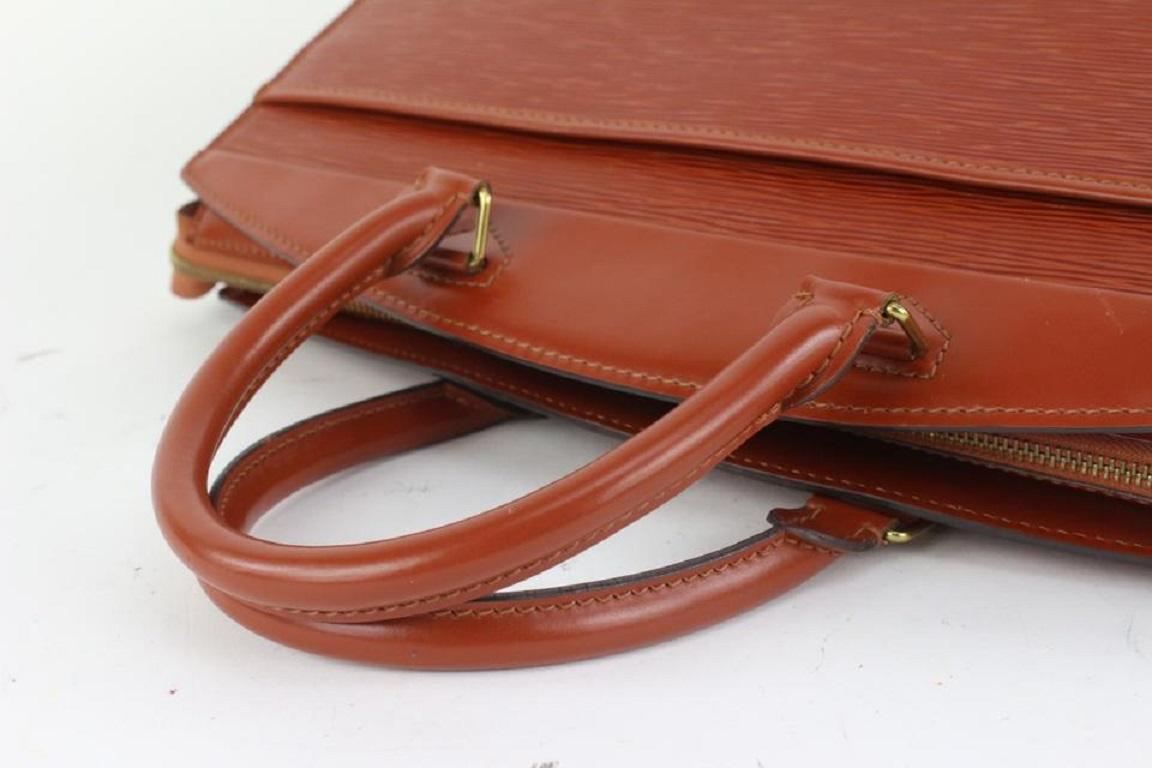 Louis Vuitton Brown Epi Leather Riviera Vanity Tote Bag 99lv69 1