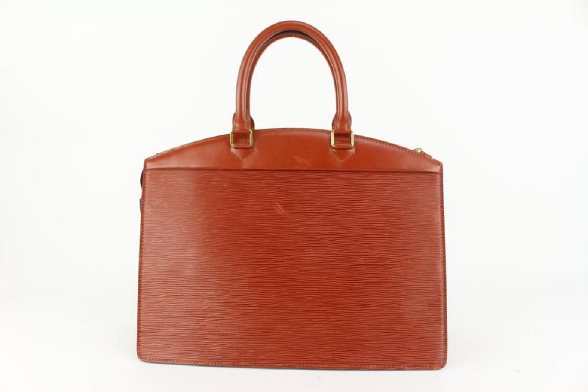 Louis Vuitton Brown Epi Leather Riviera Vanity Tote Bag 99lv69 3