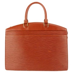 Vintage Louis Vuitton Brown Epi Leather Riviera Vanity Tote Bag 99lv69