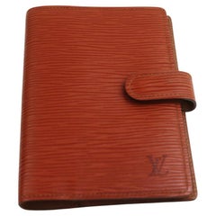 Louis Vuitton Brown Epi Leather Small Ring Agenda PM Diary Cover 5LV721